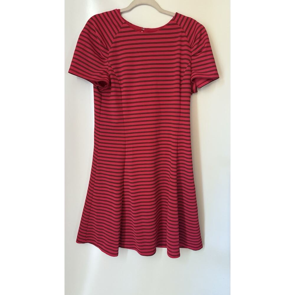 Hutch Anthropologie Rowan Red Ribbed Lined Knit Short Sleeve Dress Size Large